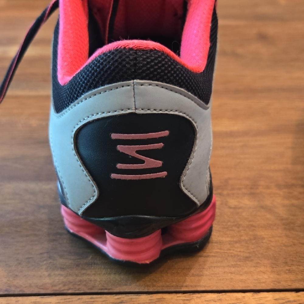 Nike Women's Gray and Pink Shox Athletic Sneakers - Picture 8 of 16